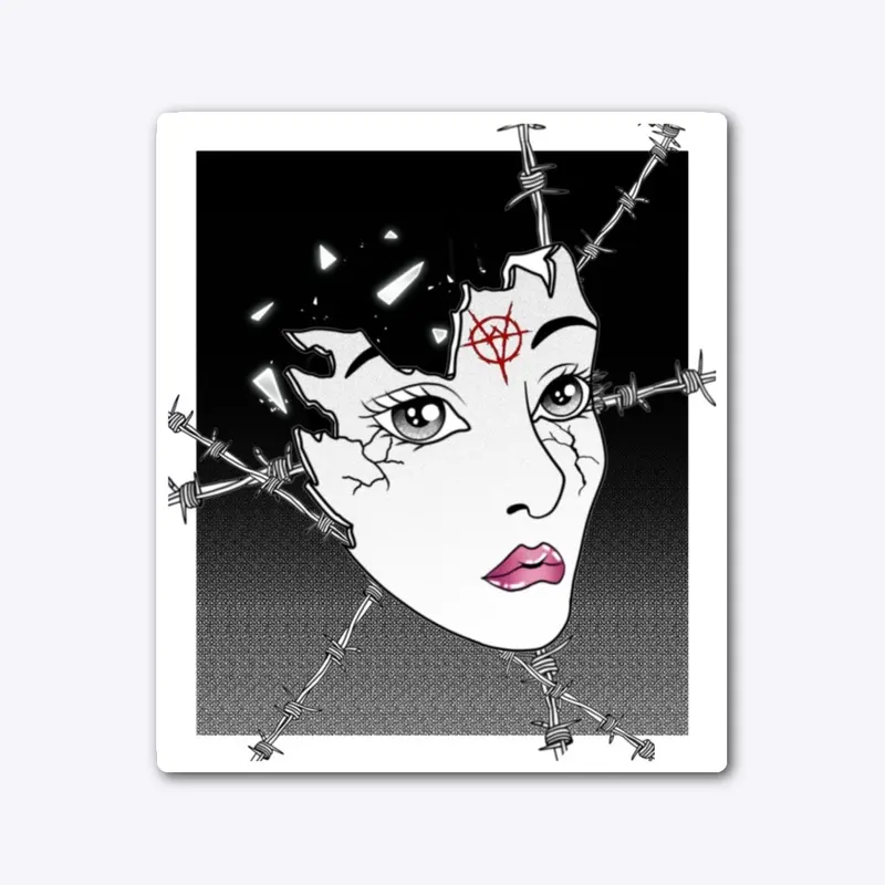 Broken Woman Sticker